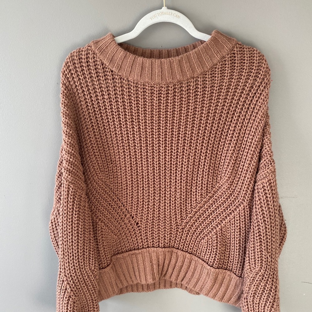 Brown knitted sweater (Sz. L)